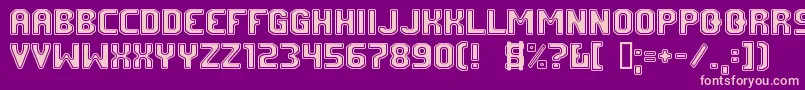 FmUniversity-fontti – vaaleanpunaiset fontit violetilla taustalla