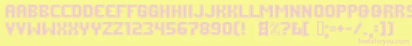 FmUniversity Font – Pink Fonts on Yellow Background