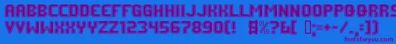 Шрифт FmUniversity – фиолетовые шрифты на синем фоне