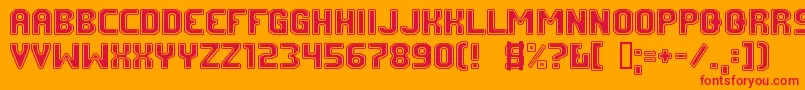 FmUniversity Font – Red Fonts on Orange Background