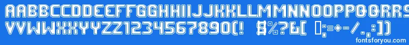 FmUniversity Font – White Fonts on Blue Background