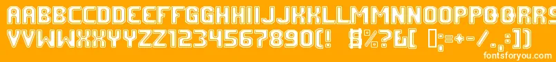 FmUniversity Font – White Fonts on Orange Background