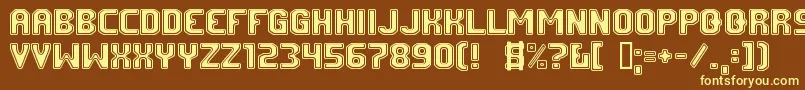 FmUniversity Font – Yellow Fonts on Brown Background