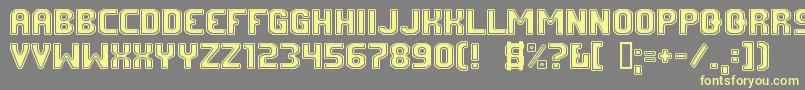 FmUniversity Font – Yellow Fonts on Gray Background