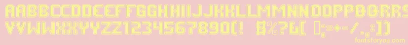 FmUniversity Font – Yellow Fonts on Pink Background