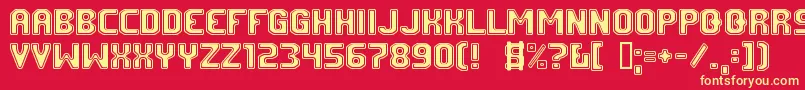 FmUniversity Font – Yellow Fonts on Red Background