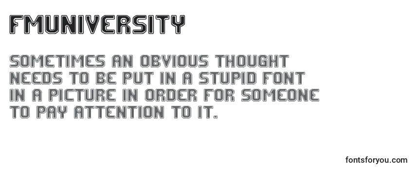 FmUniversity Font