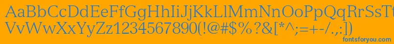 VersaillesltstdLight Font – Blue Fonts on Orange Background