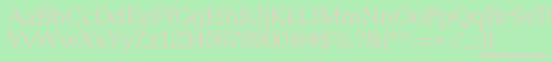 VersaillesltstdLight Font – Pink Fonts on Green Background