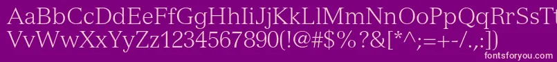 VersaillesltstdLight Font – Pink Fonts on Purple Background