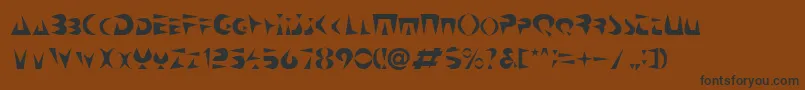 Neospacial Font – Black Fonts on Brown Background