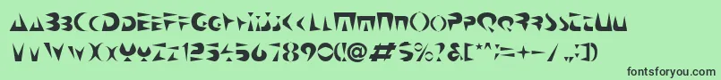 Neospacial Font – Black Fonts on Green Background