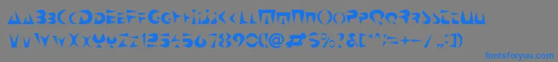 Neospacial Font – Blue Fonts on Gray Background