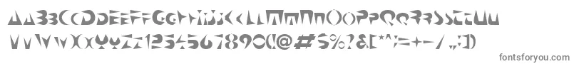 Neospacial-fontti – harmaat kirjasimet valkoisella taustalla