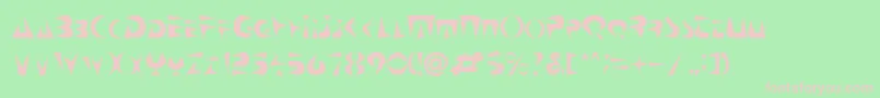 Neospacial Font – Pink Fonts on Green Background