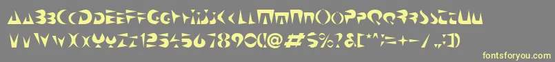 Neospacial Font – Yellow Fonts on Gray Background