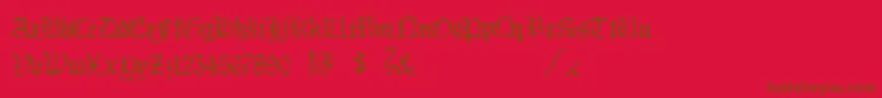 Ddlybrkfst Font – Brown Fonts on Red Background