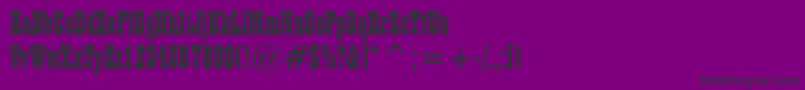 フォントPlaybillBt – 紫の背景に黒い文字