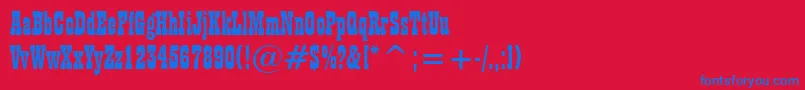 Шрифт PlaybillBt – синие шрифты на красном фоне
