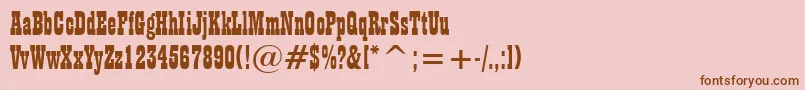 PlaybillBt Font – Brown Fonts on Pink Background