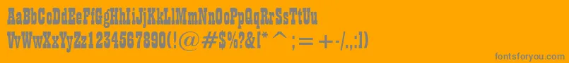 Шрифт PlaybillBt – серые шрифты на оранжевом фоне