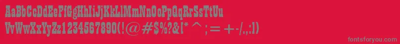 PlaybillBt Font – Gray Fonts on Red Background