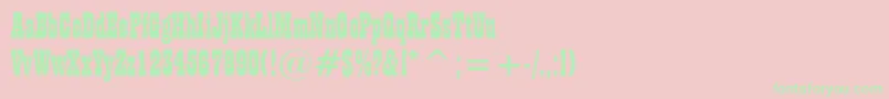 PlaybillBt Font – Green Fonts on Pink Background