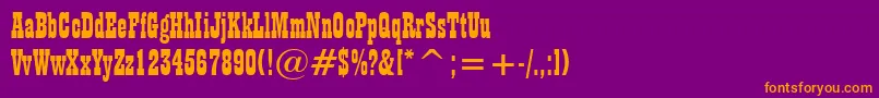 PlaybillBt Font – Orange Fonts on Purple Background