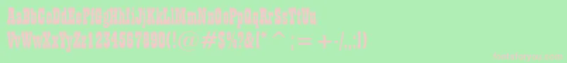 PlaybillBt Font – Pink Fonts on Green Background