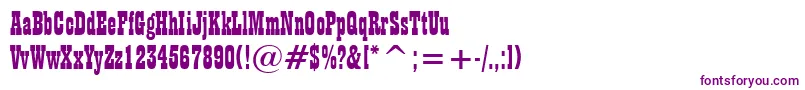 PlaybillBt-Schriftart – Violette Schriften auf weißem Hintergrund