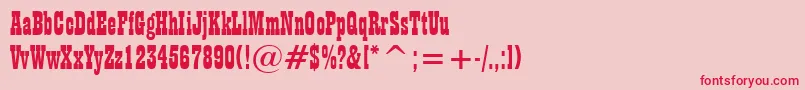 PlaybillBt Font – Red Fonts on Pink Background