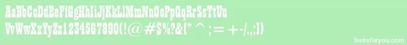 PlaybillBt Font – White Fonts on Green Background