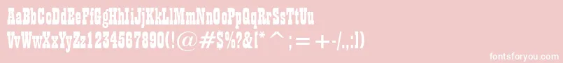 フォントPlaybillBt – ピンクの背景に白い文字