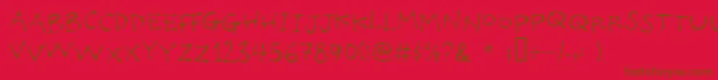 Poilet Font – Brown Fonts on Red Background