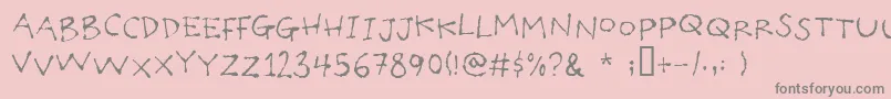 Poilet-Schriftart – Graue Schriften auf rosa Hintergrund