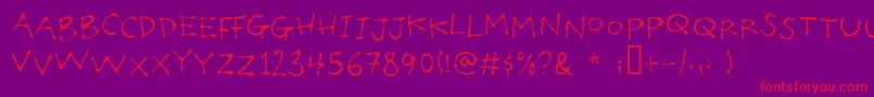 Poilet Font – Red Fonts on Purple Background