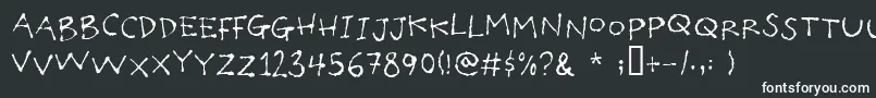 Шрифт Poilet – белые шрифты на чёрном фоне