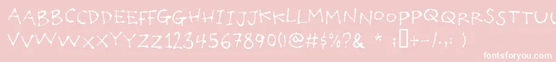Poilet Font – White Fonts on Pink Background
