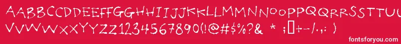 Poilet Font – White Fonts on Red Background