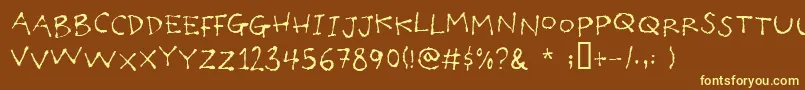 Poilet Font – Yellow Fonts on Brown Background
