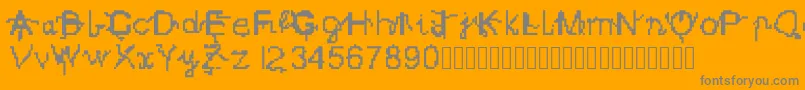 Elevenki2czcionk Font – Gray Fonts on Orange Background