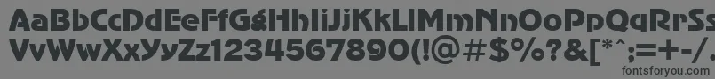 Ukrainianadvergothic-fontti – mustat fontit harmaalla taustalla