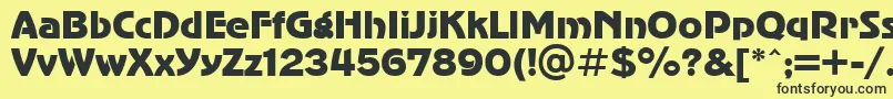 Ukrainianadvergothic Font – Black Fonts on Yellow Background