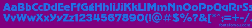 Шрифт Ukrainianadvergothic – синие шрифты на фиолетовом фоне