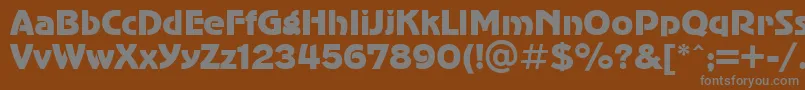 Ukrainianadvergothic Font – Gray Fonts on Brown Background