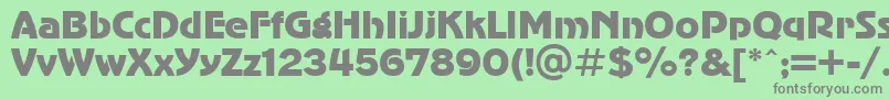 Ukrainianadvergothic Font – Gray Fonts on Green Background
