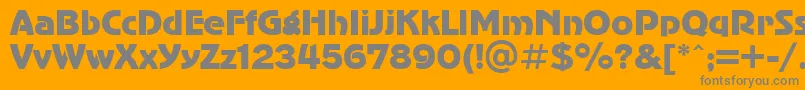 Ukrainianadvergothic-Schriftart – Graue Schriften auf orangefarbenem Hintergrund