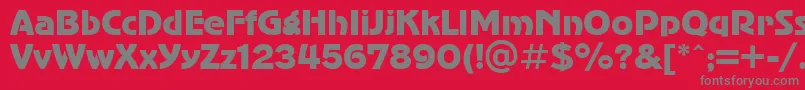 フォントUkrainianadvergothic – 赤い背景に灰色の文字