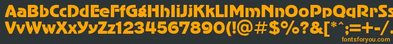 Ukrainianadvergothic Font – Orange Fonts on Black Background