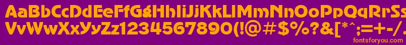 Ukrainianadvergothic Font – Orange Fonts on Purple Background